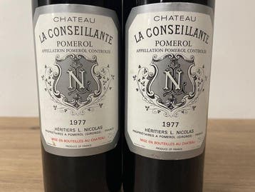 1977 Chateau La Conseillante - Pomerol - 2 Bouteilles (0,75, Collections, Vins