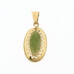 Gouden hanger met Jade (Hanger of bedel), Handtassen en Accessoires, Bedels, Ophalen of Verzenden, Gebruikt, Goud, Overige merken