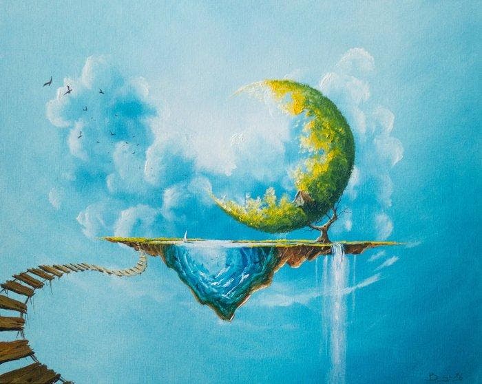 Adam Burczyc - Water Area / AKWEN, Antiquités & Art, Art | Peinture | Moderne