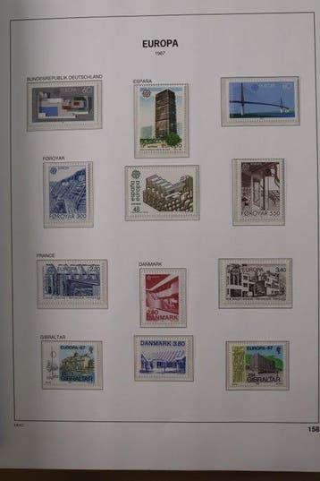 Europe unifiée CEPT 1987/1990 - Collection complète dans, Gestempeld