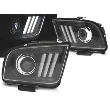 PHARES FORD MUSTANG 04-09 TUBE LIGHT NOIR, Verzenden, Neuf