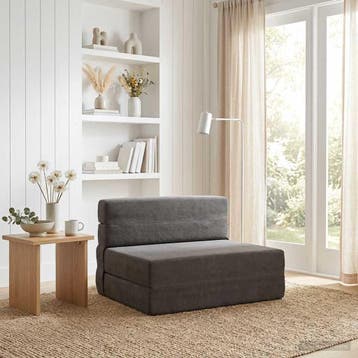 vidaXL Vouwbare Sofa Bed Donkergrijs 70 x 72 x 60 cm Stof, Verzenden, Nieuw