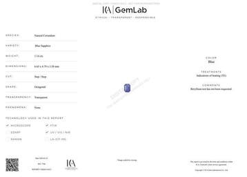 1 pcs Blauw Saffier - 1.14 ct - nternational Colored, Nieuw