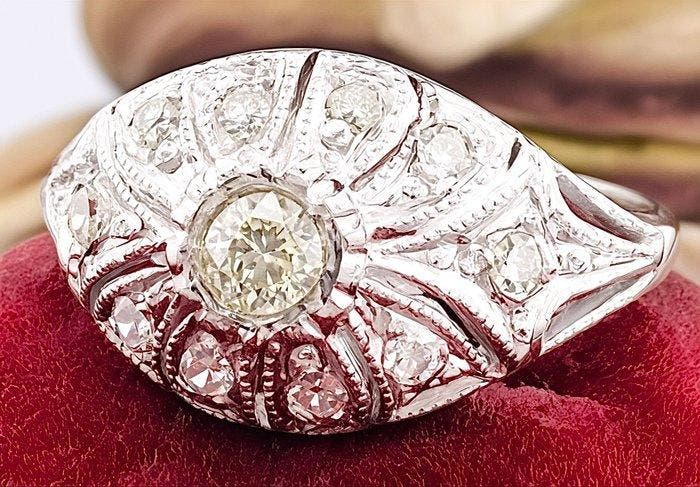 Bague Platine Diamant (Naturelle) - Diamant, Bijoux, Sacs & Beauté, Bagues
