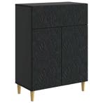 vidaXL Dressoir Zwart 66 x 34,5 x 90 cm Bewerkt hout, Huis en Inrichting, Kasten | Dressoirs, Verzenden, Nieuw