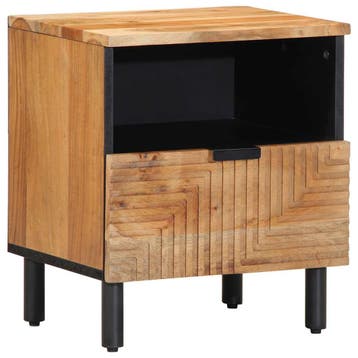 vidaXL Nachtkastje 40x33x46 cm Massief hout Acacia, Huis en Inrichting, Slaapkamer | Nachtkastjes, Verzenden, Nieuw