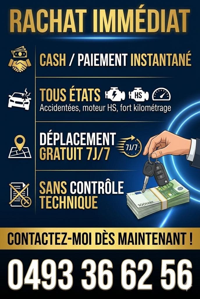 RACHAT VOITURE CASH/Estimation-Rapide/Paiement-Immédiat 7/24, Auto diversen, Auto Inkoop