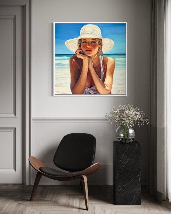 Biatturi Irina - Joie d’Eté, peinture originale à l’huile, Antiquités & Art, Art | Peinture | Moderne