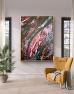 Jana Noldin - Large Abstract Original Painting Red end