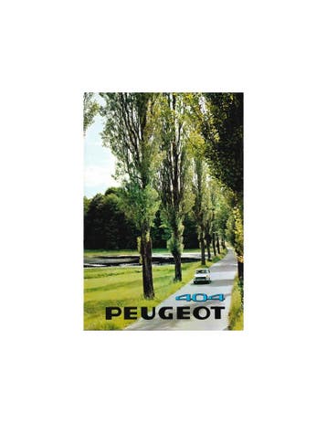1969 PEUGEOT 404 SEDAN BROCHURE NEDERLANDS, Nieuw