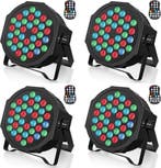 LED Podiumspots 4-set draadloos | Retour deal | 35% korting, Muziek en Instrumenten, Verzenden, Gebruikt, Licht, Kleur