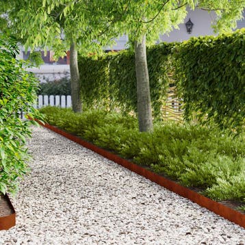 vidaXL Gazonrand 50 st 103 x 10 cm Staal Roestkleurig, Verzenden, Nieuw
