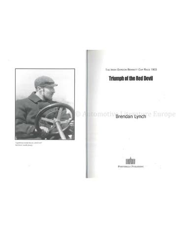 TRIUMP OF THE RED DEVIL, THE IRISH GORDON BENNETT CUP RACE, Nieuw