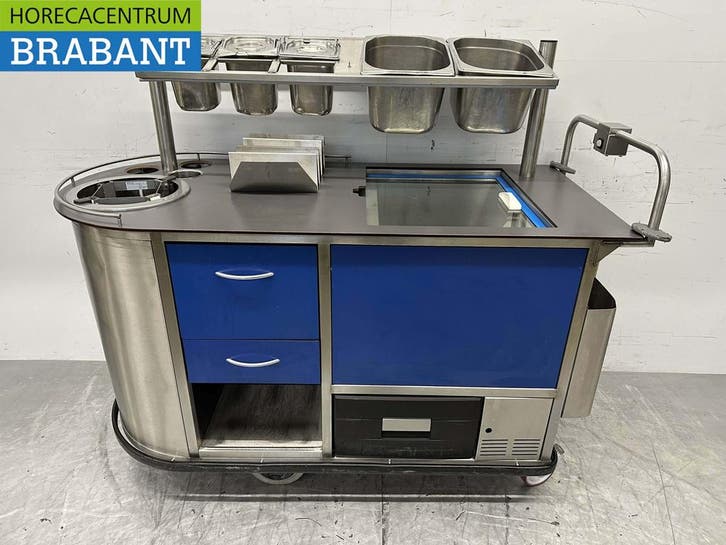 RVS Cateringwagen Zelfrijdend Accu Gekoelde wagen 230V, Articles professionnels, Horeca | Équipement de cuisine, Enlèvement ou Envoi