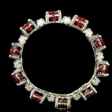 Bague Platine - 2.60ct. tw. Rubis - Diamant - Rubis,, Bijoux, Sacs & Beauté
