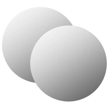 vidaXL Wandspiegels 2 st rond 60 cm glas, Verzenden