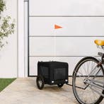 vidaXL Hondenfietstrailer oxford stof en ijzer zwart, Verzenden