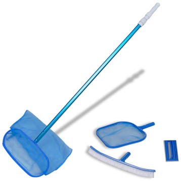 vidaXL Zwembadset - 2 netten, 1 schrobber, 1 borstel +, Tuin en Terras, Verzenden, Nieuw