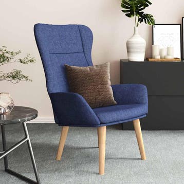 vidaXL Relaxstoel stof blauw, Verzenden, Nieuw