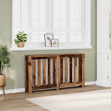 vidaXL Radiator Cover Oud hout 149 x 20 x 82 cm Bewerkt hout, Verzenden