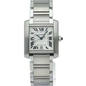 Cartier - Tank Française LM Watch Automatic - W51002Q3 -, Nieuw