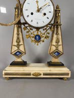 Pendule de cheminée - Marbre, Bronze, Porcelaine - 1750-1800, Antiquités & Art, Antiquités | Horloges
