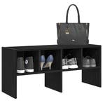 vidaXL Schoenenrek stapelbaar 89,5x30x40 cm zwart, Verzenden