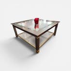 Hoogwaardige chromen en messing salontafel - Wandtafel -, Huis en Inrichting, Nieuw