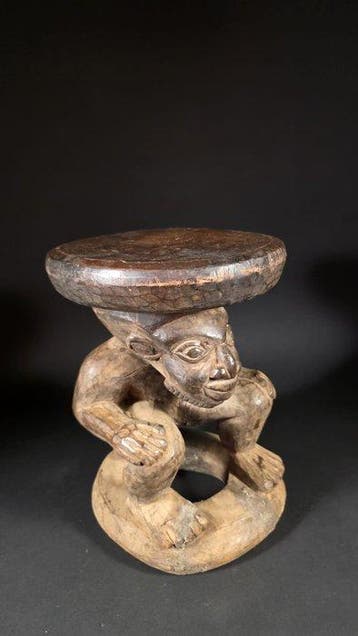 houten kruk - Bamileke - Kameroen (Zonder minimumprijs), Antiek en Kunst