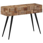 vidaXL Wandtafel 110x34x80 cm massief gerecycled teakhout, Verzenden, Nieuw