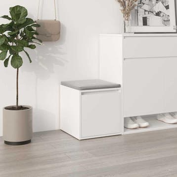vidaXL Opbergbox met lade 40,5x40x40 cm bewerkt hout wit, Verzenden, Nieuw