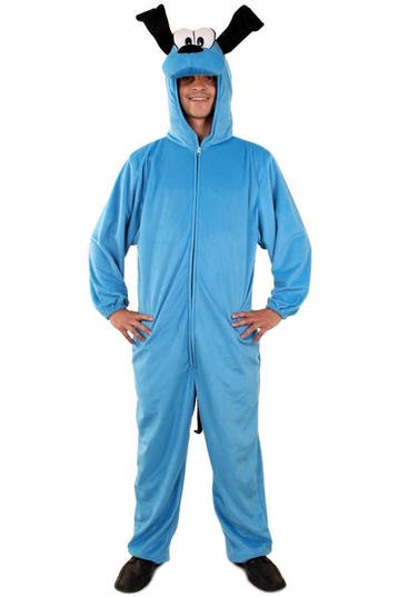 KIMU® Blauwe Hond Kostuum Foofur S-M Hondenpak Pak Mascotte, Ophalen of Verzenden, Nieuw