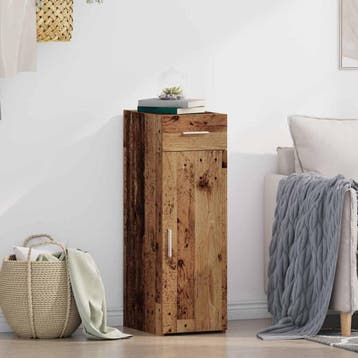 vidaXL Dressoir met lade Oudhout 30 x 42,5 x 93 cm, Verzenden, Nieuw