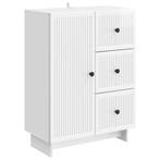 vidaXL Dressoir met lade Hoogglans Wit 66 x 34,5 x 90 cm, Huis en Inrichting, Kasten | Dressoirs, Verzenden, Nieuw