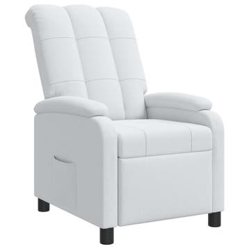 vidaXL Recliner Wit Stof, Verzenden