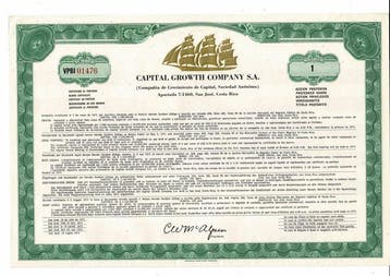 Costa Rica. 1971 - 3 x Capital Growth - San José - 1 -10 en