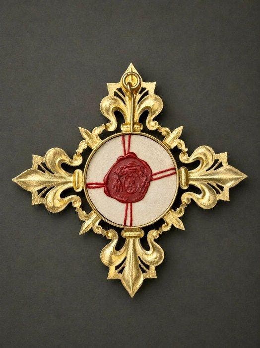 Reliekhouder - Metaal - 1850-1900 - Het Ware Kruis van, Antiek en Kunst, Kunst | Niet-Westerse kunst