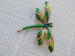 grote libellenspeld – goudkleurig metaal, gekleurde emaille