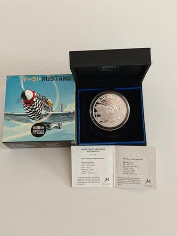 France. 10 Euro 2021 P-51 Mustang Proof (Sans prix de