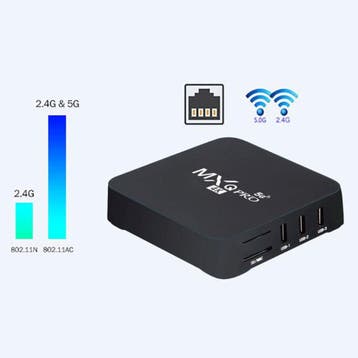 MXQ Pro 4K TV Box met RGB Draadloos Toetsenbord - 5G, Verzenden, Nieuw