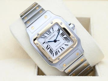 Cartier Santos Ref. W20099C4 Year 2018 (Box & Papers), Overige merken, Polshorloge, Ophalen of Verzenden, Zo goed als nieuw