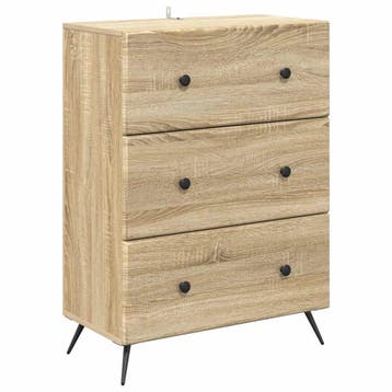 vidaXL Ladekast Sonoma Eiken 66 x 34,5 x 90 cm Bewerkt hout, Verzenden
