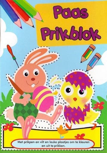 Kinderboeken Harlekijn Pasen - Prikblok Pasen A5 formaat, Verzenden, Nieuw