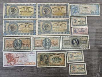 Griekenland. - 25 banknotes - various dates (Zonder