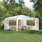 vidaXL Party Tent Zijwand 2 pcs 400 x 195 cm Wit PE en staal, Verzenden, Nieuw
