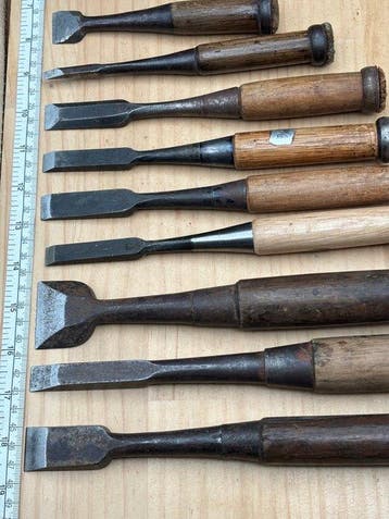 Ensemble de gouges japonaises de menuiserie YC170 – outils