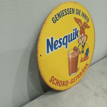 Nesquik Nestle - Wandbord - Staal - Nesquik-teken van