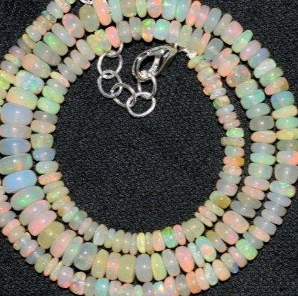 Opaal Ketting AA++ Opal Fire- 9 g - (1), Verzamelen, Mineralen en Fossielen