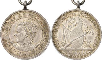 Zilver medaille 1897 Dresden, Verzenden, België