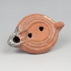 Oud-Romeins Terracotta Olielamp, Type Atlante IV - Bonifay, Verzamelen